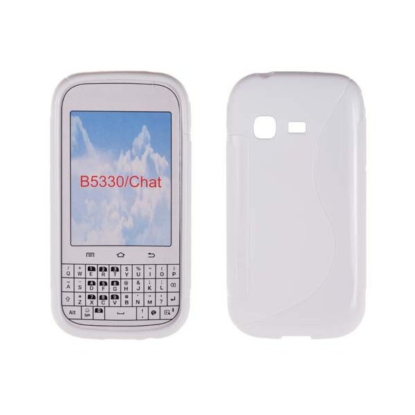 CUSTODIA GEL TPU SILICONE DOUBLE per SAMSUNG B5330 Galaxy Chat COLORE BIANCO CUSTODIA GEL TPU SILICONE DOUBLE per SAMSUNG B5330 Galaxy Chat COLORE BIANCO
