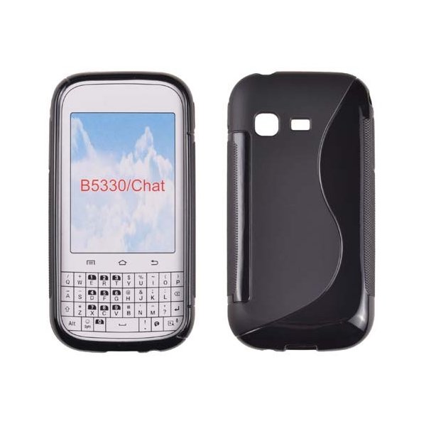 CUSTODIA GEL TPU SILICONE DOUBLE per SAMSUNG B5330 Galaxy Chat COLORE NERO CUSTODIA GEL TPU SILICONE DOUBLE per SAMSUNG B5330 Galaxy Chat COLORE NERO