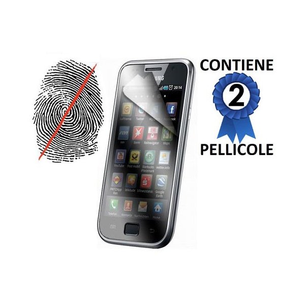 PELLICOLA PROTEGGI DISPLAY ANTI IMPRONTA SAMSUNG i9000 galaxy s CONFEZIONE 2 PEZZI PELLICOLA PROTEGGI DISPLAY ANTI IMPRONTA SAMSUNG i9000 galaxy s CONFEZIONE 2 PEZZI