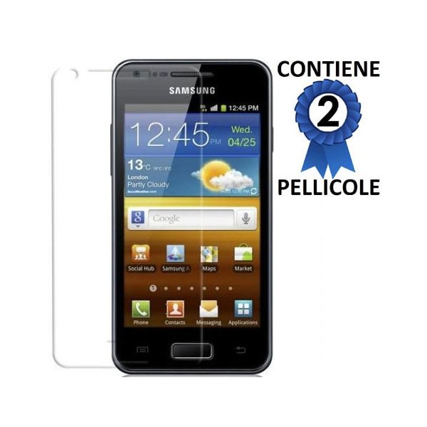 PELLICOLA PROTEGGI DISPLAY SAMSUNG i9070 GALAXY S ADVANCED CONFEZIONE 2 PEZZI PELLICOLA PROTEGGI DISPLAY SAMSUNG i9070 GALAXY S ADVANCED CONFEZIONE 2 PEZZI