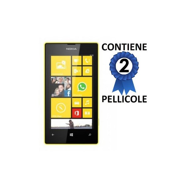 PELLICOLA PROTEGGI DISPLAY NOKIA LUMIA 520, LUMIA 525 CONFEZIONE 2 PEZZI PELLICOLA PROTEGGI DISPLAY NOKIA LUMIA 520, LUMIA 525 CONFEZIONE 2 PEZZI