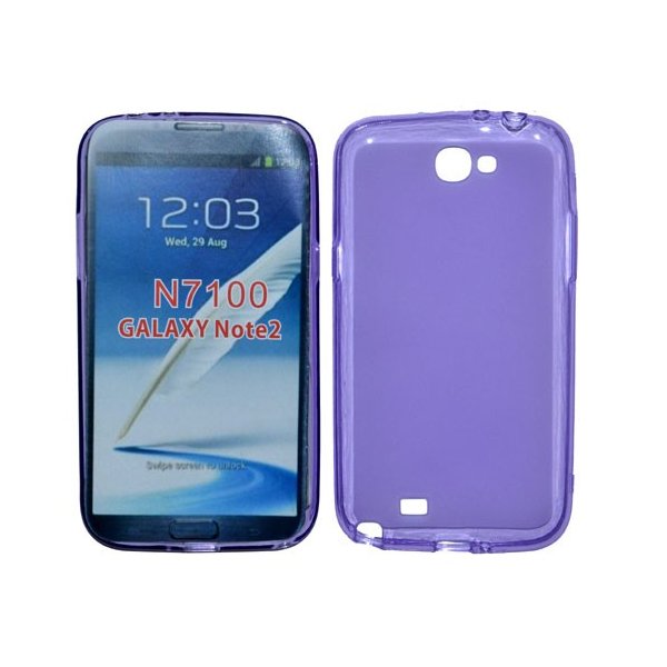 CUSTODIA GEL TPU SILICONE per SAMSUNG N7100 GALAXY NOTE2, N7105 COLORE VIOLA CON BORDO TRASPARENTE CUSTODIA GEL TPU SILICONE per SAMSUNG N7100 GALAXY NOTE2, N7105 COLORE VIOLA CON BORDO TRASPARENTE