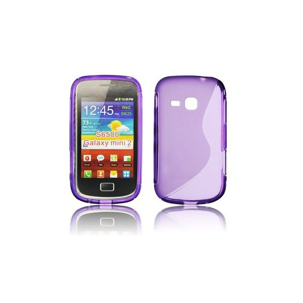 CUSTODIA GEL TPU SILICONE DOUBLE per SAMSUNG S6500 Galaxy Mini 2 COLORE VIOLA CUSTODIA GEL TPU SILICONE DOUBLE per SAMSUNG S6500 Galaxy Mini 2 COLORE VIOLA
