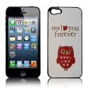 CUSTODIA per APPLE IPHONE SE, IPHONE 5S, IPHONE 5 - BACK RIGIDA PITTURA CON FANTASIA GUFO ROSSO CUSTODIA per APPLE IPHONE SE, IPHONE 5S, IPHONE 5 - BACK RIGIDA PITTURA CON FANTASIA GUFO ROSSO