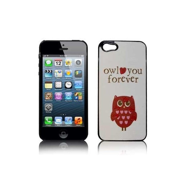 CUSTODIA per APPLE IPHONE SE, IPHONE 5S, IPHONE 5 - BACK RIGIDA PITTURA CON FANTASIA GUFO ROSSO CUSTODIA per APPLE IPHONE SE, IPHONE 5S, IPHONE 5 - BACK RIGIDA PITTURA CON FANTASIA GUFO ROSSO