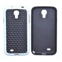 CUSTODIA GEL TPU SILICONE SEMI-RIGIDO per SAMSUNG I9500 GALAXY S4, I9505, I9502 COLORE NERO CARBON CON CORNICE BIANCA CUSTODIA GEL TPU SILICONE SEMI-RIGIDO per SAMSUNG I9500 GALAXY S4, I9505, I9502 COLORE NERO CARBON CON CORNICE BIANCA
