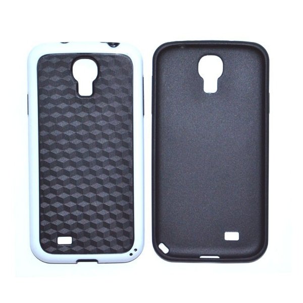 CUSTODIA GEL TPU SILICONE SEMI-RIGIDO per SAMSUNG I9500 GALAXY S4, I9505, I9502 COLORE NERO CARBON CON CORNICE BIANCA CUSTODIA GEL TPU SILICONE SEMI-RIGIDO per SAMSUNG I9500 GALAXY S4, I9505, I9502 COLORE NERO CARBON CON CORNICE BIANCA