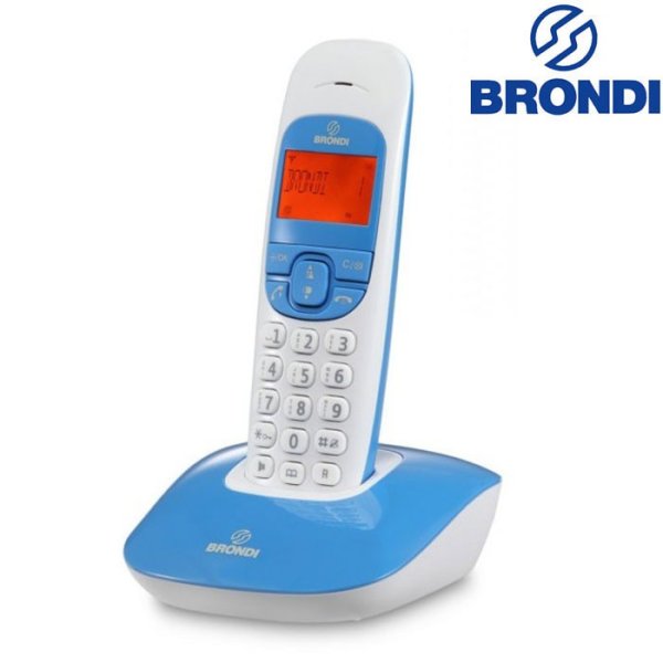CORDLESS ECO DECT CON VIVAVOCE E SVEGLIA COLORE BIANCO E BLU NICE BRONDI CORDLESS ECO DECT CON VIVAVOCE E SVEGLIA COLORE BIANCO E BLU NICE BRONDI