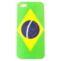 CUSTODIA per APPLE IPHONE SE, IPHONE 5S, IPHONE 5 - BACK RIGIDA FANTASIA BANDIERA BRASILE CUSTODIA per APPLE IPHONE SE, IPHONE 5S, IPHONE 5 - BACK RIGIDA FANTASIA BANDIERA BRASILE