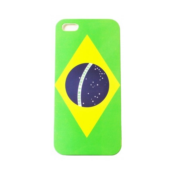 CUSTODIA per APPLE IPHONE SE, IPHONE 5S, IPHONE 5 - BACK RIGIDA FANTASIA BANDIERA BRASILE CUSTODIA per APPLE IPHONE SE, IPHONE 5S, IPHONE 5 - BACK RIGIDA FANTASIA BANDIERA BRASILE