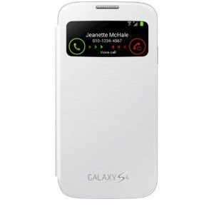 CUSTODIA ORIGINALE SAMSUNG EF-CI950BWEGWW - S VIEW COVER per I9500 GALAXY S4, I9505 COLORE BIANCO BLISTER