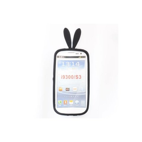CUSTODIA GEL TPU SILICONE CARTOON CONIGLIO per SAMSUNG I9300 GALAXY S3, I9300i GALAXY S3 NEO COLORE NERO CUSTODIA GEL TPU SILICONE CARTOON CONIGLIO per SAMSUNG I9300 GALAXY S3, I9300i GALAXY S3 NEO COLORE NERO