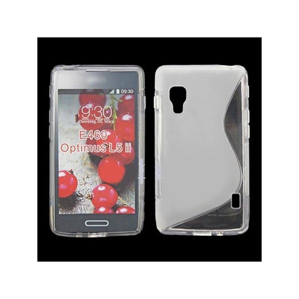 CUSTODIA GEL TPU SILICONE DOUBLE per LG OPTIMUS L5 II, E460 COLORE BIANCO - TRASPARENTE CUSTODIA GEL TPU SILICONE DOUBLE per LG OPTIMUS L5 II, E460 COLORE BIANCO - TRASPARENTE