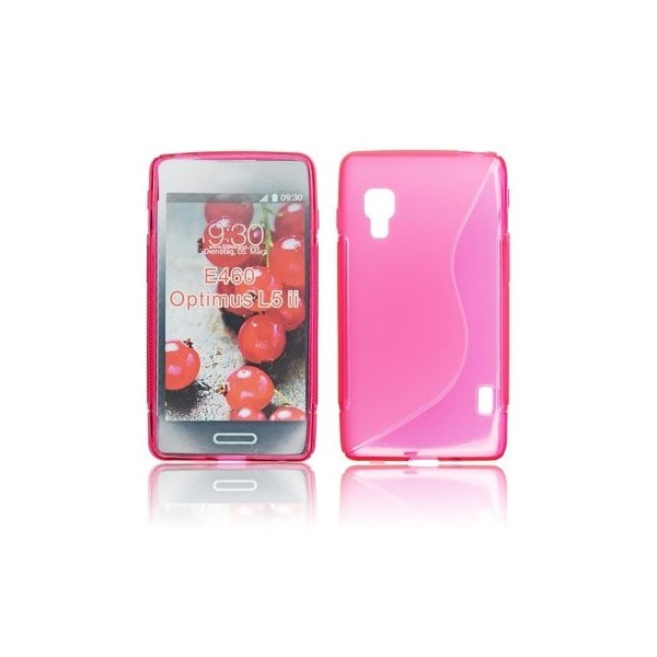 CUSTODIA GEL TPU SILICONE DOUBLE per LG OPTIMUS L5 II, E460 COLORE ROSA CUSTODIA GEL TPU SILICONE DOUBLE per LG OPTIMUS L5 II, E460 COLORE ROSA