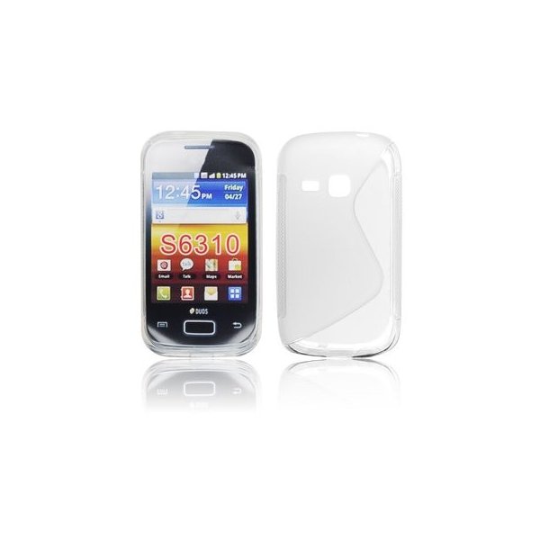 CUSTODIA GEL TPU SILICONE DOUBLE per SAMSUNG S6310 GALAXY YOUNG, S6312 GALAXY YOUNG DUOS COLORE BIANCO - TRASPARENTE CUSTODIA GEL TPU SILICONE DOUBLE per SAMSUNG S6310 GALAXY YOUNG, S6312 GALAXY YOUNG DUOS COLORE BIANCO - TRASPARENTE