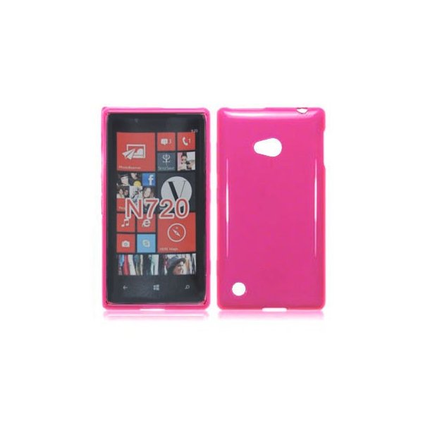 CUSTODIA GEL TPU SILICONE LUCIDA per NOKIA LUMIA 720 COLORE ROSA CUSTODIA GEL TPU SILICONE LUCIDA per NOKIA LUMIA 720 COLORE ROSA