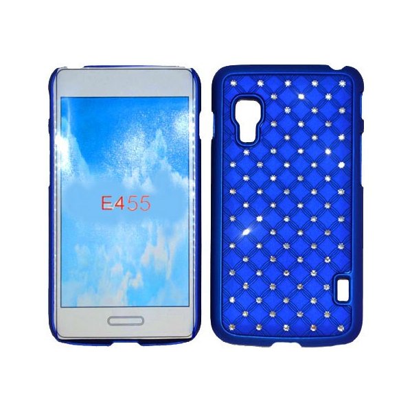 CUSTODIA RIGIDA CON BRILLANTINI per LG OPTIMUS L5 II DUAL, E455 COLORE BLU CUSTODIA RIGIDA CON BRILLANTINI per LG OPTIMUS L5 II DUAL, E455 COLORE BLU