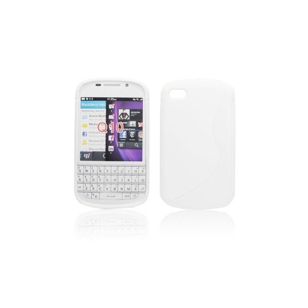 CUSTODIA GEL TPU SILICONE DOUBLE per BLACKBERRY Q10 COLORE BIANCO CUSTODIA GEL TPU SILICONE DOUBLE per BLACKBERRY Q10 COLORE BIANCO
