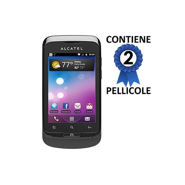 PELLICOLA PROTEGGI DISPLAY ALCATEL ONE TOUCH 919, OT-919 CONFEZIONE 2 PEZZI PELLICOLA PROTEGGI DISPLAY ALCATEL ONE TOUCH 919, OT-919 CONFEZIONE 2 PEZZI