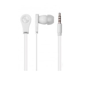 AURICOLARE STEREO con CONNETTORE JACK 3,5mm - GOMMINI, ANTI-GROVIGLIO E TASTO DI RISPOSTA COLORE BIANCO (KSA27.IPHONE.PAR.BI)