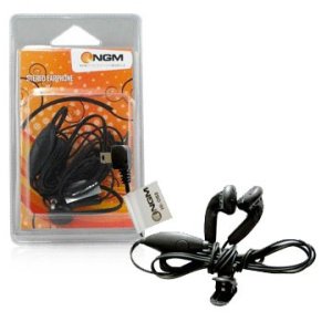 AURICOLARE STEREO con CONNETTORE MINI USB - TASTO GESTIONE CHIAMATA COLORE NERO ORIGINALE NGM HI-OS2 BLISTER