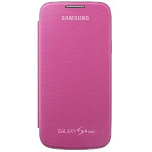 CUSTODIA FLIP COVER ORIGINALE SAMSUNG COLORE ROSA per I9190 GALAXY S4 MINI, I9192, I9195 EF-FI919BPEGWW BLISTER