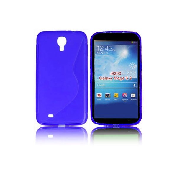CUSTODIA GEL TPU SILICONE DOUBLE per SAMSUNG I9200 GALAXY MEGA 6.3" POLLICI, I9205 COLORE BLU CUSTODIA GEL TPU SILICONE DOUBLE per SAMSUNG I9200 GALAXY MEGA 6.3" POLLICI, I9205 COLORE BLU