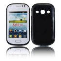 CUSTODIA GEL TPU SILICONE LUCIDA per SAMSUNG S6810 GALAXY FAME, S6812 GALAXY FAME DUOS COLORE NERO