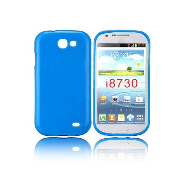 CUSTODIA GEL TPU SILICONE LUCIDA per SAMSUNG I8730 GALAXY EXPRESS COLORE BLU