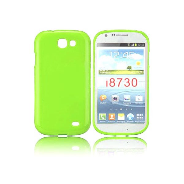 CUSTODIA GEL TPU SILICONE LUCIDA per SAMSUNG I8730 GALAXY EXPRESS COLORE VERDE
