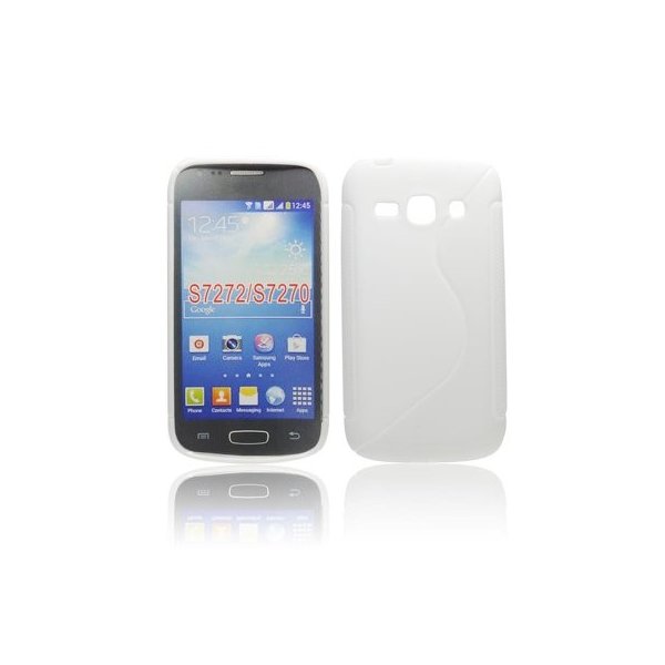 CUSTODIA GEL TPU SILICONE DOUBLE per SAMSUNG S7270 GALAXY ACE 3, S7272, S7275 COLORE BIANCO CUSTODIA GEL TPU SILICONE DOUBLE per SAMSUNG S7270 GALAXY ACE 3, S7272, S7275 COLORE BIANCO