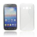 CUSTODIA GEL TPU SILICONE DOUBLE per SAMSUNG S7270 GALAXY ACE 3, S7272, S7275 COLORE BIANCO - TRASPARENTE CUSTODIA GEL TPU SILICONE DOUBLE per SAMSUNG S7270 GALAXY ACE 3, S7272, S7275 COLORE BIANCO - TRASPARENTE