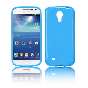 CUSTODIA GEL TPU SILICONE LUCIDA per SAMSUNG I9190 GALAXY S4 MINI, I9192, I9195 COLORE BLU