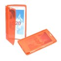 CUSTODIA GEL TPU SILICONE FLIP BOOK per NOKIA LUMIA 520, LUMIA 525 COLORE ARANCIONE CUSTODIA GEL TPU SILICONE FLIP BOOK per NOKIA LUMIA 520, LUMIA 525 COLORE ARANCIONE