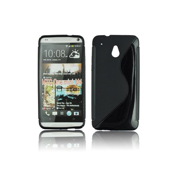 CUSTODIA GEL TPU SILICONE DOUBLE per HTC ONE MINI, M4 COLORE NERO CUSTODIA GEL TPU SILICONE DOUBLE per HTC ONE MINI, M4 COLORE NERO