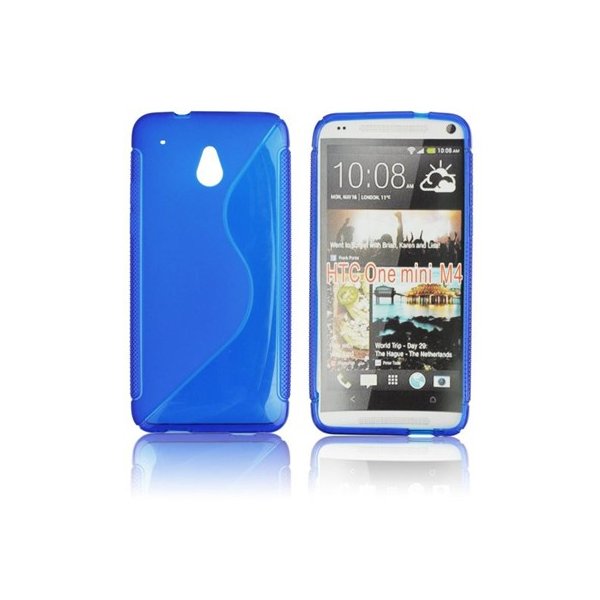CUSTODIA GEL TPU SILICONE DOUBLE per HTC ONE MINI, M4 COLORE BLU CUSTODIA GEL TPU SILICONE DOUBLE per HTC ONE MINI, M4 COLORE BLU