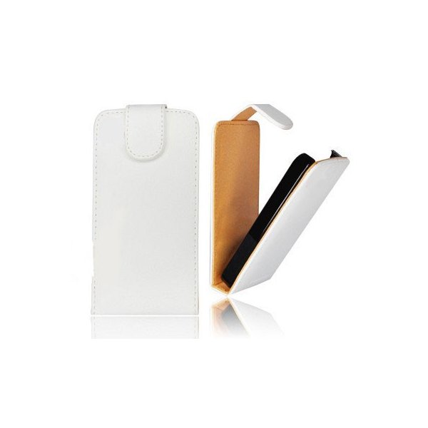 CUSTODIA VERTICALE FLIP PELLE per NOKIA 301 COLORE BIANCO CUSTODIA VERTICALE FLIP PELLE per NOKIA 301 COLORE BIANCO