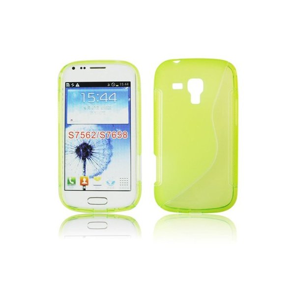 CUSTODIA GEL TPU SILICONE DOUBLE per SAMSUNG S7562 GALAXY S DUOS, S7560 GALAXY TREND, S7580 COLORE VERDE