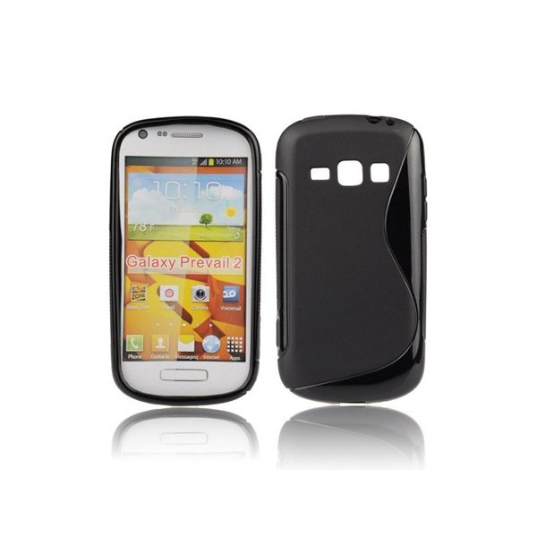 CUSTODIA GEL TPU SILICONE DOUBLE per SAMSUNG GALAXY PREVAIL 2, M840 GALAXY RING COLORE NERO CUSTODIA GEL TPU SILICONE DOUBLE per SAMSUNG GALAXY PREVAIL 2, M840 GALAXY RING COLORE NERO
