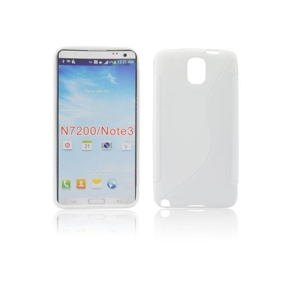 CUSTODIA GEL TPU SILICONE DOUBLE per SAMSUNG GALAXY NOTE 3, N9000, N9002, N9005 COLORE BIANCO CUSTODIA GEL TPU SILICONE DOUBLE per SAMSUNG GALAXY NOTE 3, N9000, N9002, N9005 COLORE BIANCO