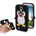 CUSTODIA GEL TPU SILICONE per SAMSUNG I9500 GALAXY S4, I9505, I9502 FANTASIA PINGUINO COLORE NERO CUSTODIA GEL TPU SILICONE per SAMSUNG I9500 GALAXY S4, I9505, I9502 FANTASIA PINGUINO COLORE NERO