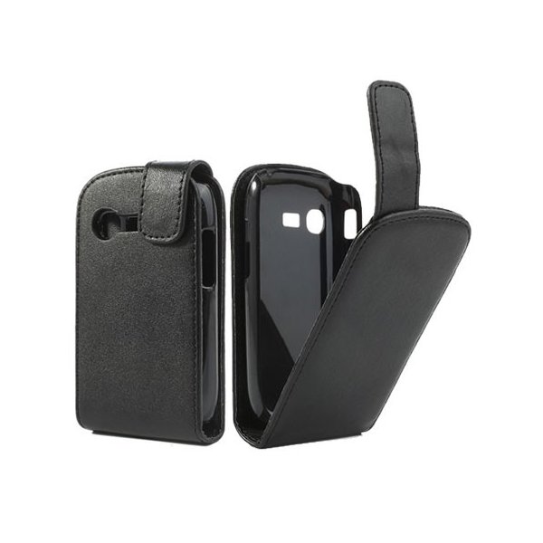 CUSTODIA VERTICALE FLIP PELLE per SAMSUNG S3802 REX 70, S3800 COLORE NERO CUSTODIA VERTICALE FLIP PELLE per SAMSUNG S3802 REX 70, S3800 COLORE NERO