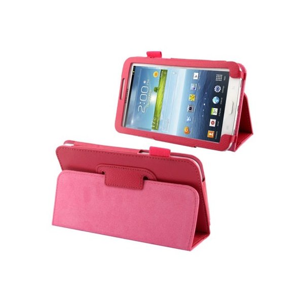 CUSTODIA BOOK PELLE CON STAND E PORTA PENNA per SAMSUNG P3200 GALAXY TAB 3 7.0, P3210 7" POLLICI COLORE FUCSIA CUSTODIA BOOK PELLE CON STAND E PORTA PENNA per SAMSUNG P3200 GALAXY TAB 3 7.0, P3210 7" POLLICI COLORE FUCSIA
