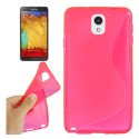 CUSTODIA GEL TPU SILICONE DOUBLE per SAMSUNG GALAXY NOTE 3, N9000, N9002, N9005 COLORE ROSA