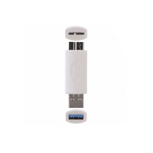 ADATTATORE DA USB MASCHIO A MICRO USB 3.0 per SAMSUNG N9000 GALAXY NOTE 3, G900 GALAXY S5 COLORE BIANCO ADATTATORE DA USB MASCHIO A MICRO USB 3.0 per SAMSUNG N9000 GALAXY NOTE 3, G900 GALAXY S5 COLORE BIANCO