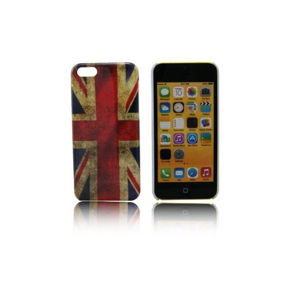 CUSTODIA BACK RIGIDA per APPLE IPHONE 5c FANTASIA BANDIERA VINTAGE UK CUSTODIA BACK RIGIDA per APPLE IPHONE 5c FANTASIA BANDIERA VINTAGE UK