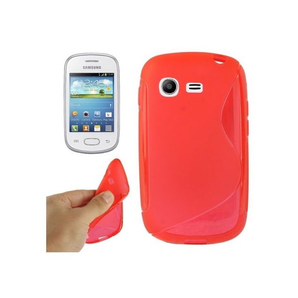 CUSTODIA GEL TPU SILICONE DOUBLE per SAMSUNG S5310 GALAXY POCKET NEO, S5312 COLORE ROSSO