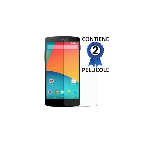 PELLICOLA per LG NEXUS 5 (D820) PROTEGGI DISPLAY CONFEZIONE 2 PEZZI PELLICOLA per LG NEXUS 5 (D820) PROTEGGI DISPLAY CONFEZIONE 2 PEZZI