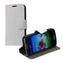 CUSTODIA FLIP ORIZZONTALE PELLE per SAMSUNG I9190 GALAXY S4 MINI, I9192, I9195 CON STAND E PORTA CARTE COLORE BIANCO CUSTODIA FLIP ORIZZONTALE PELLE per SAMSUNG I9190 GALAXY S4 MINI, I9192, I9195 CON STAND E PORTA CARTE COLORE BIANCO