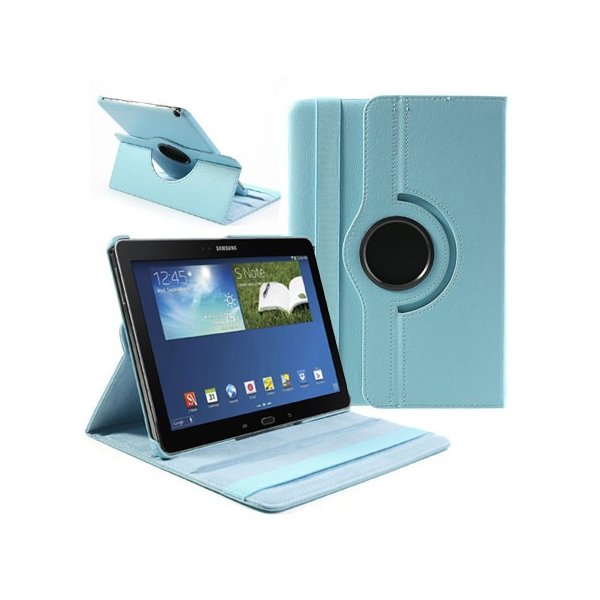 CUSTODIA BOOK PELLE GIREVOLE per SAMSUNG GALAXY NOTE 10.1" POLLICI (2014 EDITION), SM-P600, SM-P601, SM-P605 COLORE AZZURRO CUSTODIA BOOK PELLE GIREVOLE per SAMSUNG GALAXY NOTE 10.1" POLLICI (2014 EDITION), SM-P600, SM-P601, SM-P605 COLORE AZZURRO